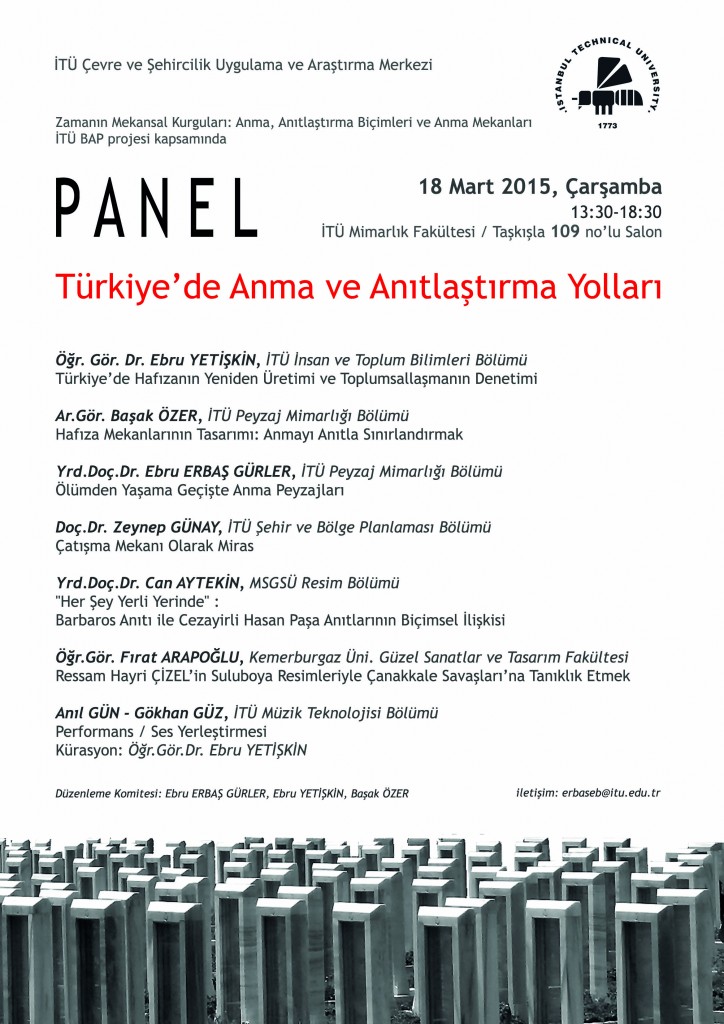 Panel_ Türkiye'de Anma ve Anıtlaştırma Yolları